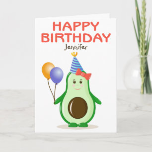 Schattigee avocado happy birthday kaart