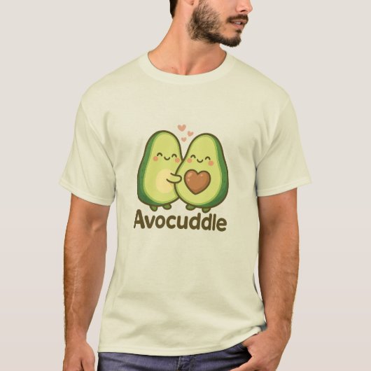 Schattigee Avocado Knuffel T-Shirt – Grappige Kopp (Voorkant)