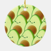 Schattigee avocado over tekening keramisch ornament (Achterkant)