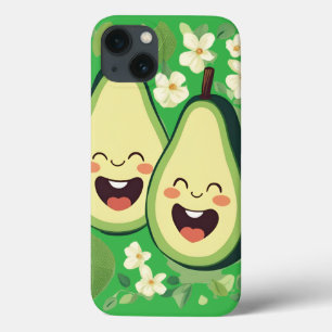 Schattigee avocado paar telefoonhoesje Funny Kaw iPhone 13 Hoesje