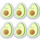 Schattigee avocado Prints Sticker (Voorkant)