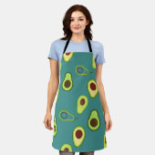 Schattigee Avocado slice zomer Groene gradiënt Pat Schort (Gedragen)