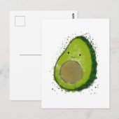 Schattigee avocado-Waterverf Briefkaart (Voorkant / Achterkant)