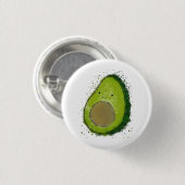 Schattigee avocado-Waterverf Ronde Button 3,2 Cm (Voorkant /achterkant)