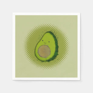 Schattigee avocado-Waterverf Servet