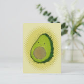 Schattigee avocado Waterverf stijlprint Briefkaart (Staand voorkant)