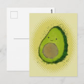 Schattigee avocado Waterverf stijlprint Briefkaart (Voorkant / Achterkant)