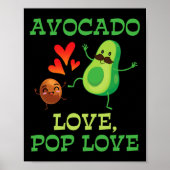 Schattigee avocado's dansen samen Avocado Love Pop Poster