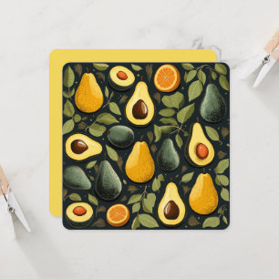 Schattigee avocado's platte kaart