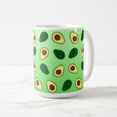 Schattigee Avocado's slice zomergroene gradiënt Pa Koffiemok (Voorkant rechts)