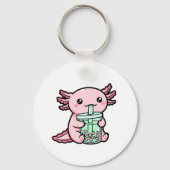 Schattigee Axolotl & Bubble Tea Sleutelhanger (Achterkant)