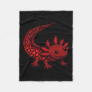Schattigee Axolotl Hart Kinder Mannen Vrouwen Vale Fleece Deken