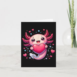 Schattigee Axolotl Hart Valentijnsdag voor Meisjes Kaart