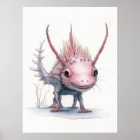 Schattigee Axolotl-kunst: