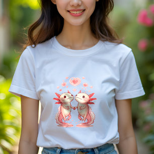 Schattigee Axolotl Liefde: Handen Vrouw T-shirt