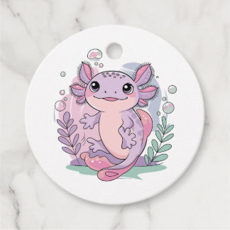 Schattigee axolotls bedankjes labels