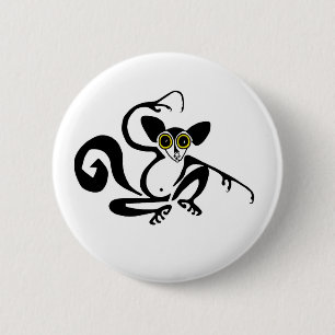 Schattigee AYE-AYE- Bedreigde dierenkaart Ronde Button 5,7 Cm