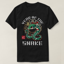 Schattigee Aziatische Chinese Snake Zodiac Lunar N T-shirt