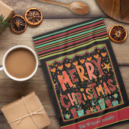 Schattigee baard grillige gepersonaliseerde vrolij theedoek