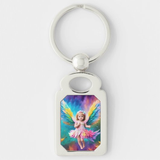 Schattigee Baby Angel Wings Art-38424 Sleutelhanger (Voorkant)
