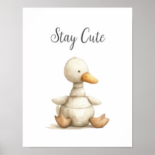 Schattigee Baby Animal Duck Verblijf Schattigee Kw Poster