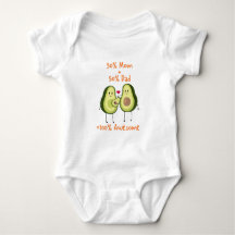 Schattigee Baby avocado familie welkom pasgeborene