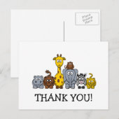 SCHATTIGEE BABY BEDANKT BRIEFKAART (Voorkant / Achterkant)