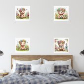 Schattigee Baby Beren Bloemenkwekerij Print Set (Slaapkamer)