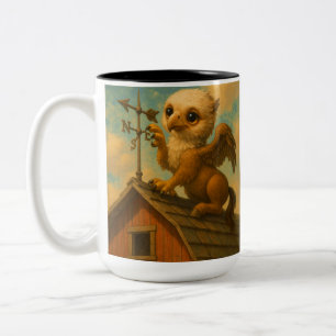 Schattigee baby Big Eye Hippogriff Grappige Fantas Tweekleurige Koffiemok