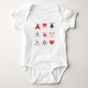 Schattigee baby bodysuits voor Kerstmis