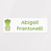 Schattigee baby bok choy cartoon gepersonaliseerde labels (Design 1)