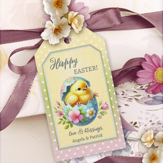 Schattigee Baby Chick Paascadeau Label Cadeaulabel