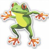 Schattigee Baby Dancing Tree Frog Sticker (Voorkant)