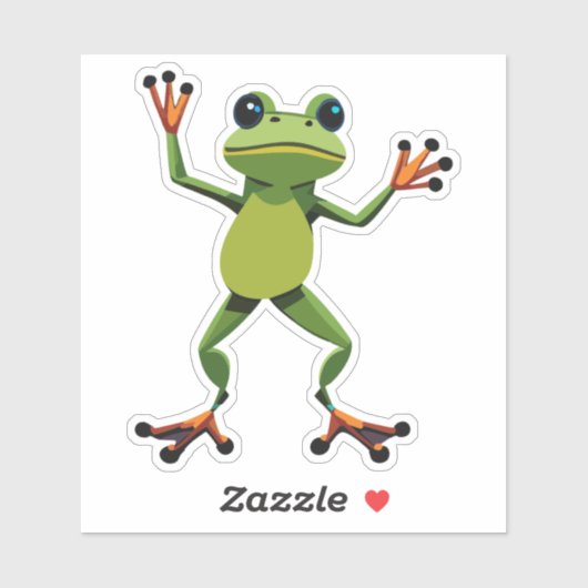 Schattigee Baby Dancing Tree Frog Sticker (Vel)