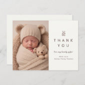 Schattigee Baby Dank U Kaart voor Geschenken (Voorkant / Achterkant)