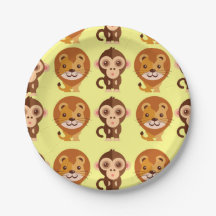 Schattigee Baby Dier Geel Papier Borden | genderne