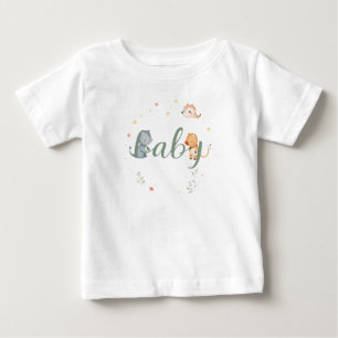 Schattigee Baby Dieren Geboorteaankondiging Ontwer