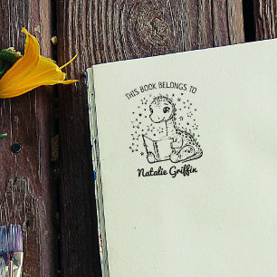 Schattigee Baby Dino Bookplate Rubberstempel