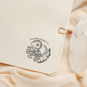 Schattigee Baby Dino Bookplate Rubberstempel