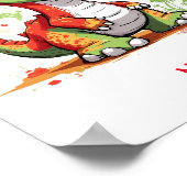 Schattigee Baby dinosaurus aangepaste naam Poster (Hoek)