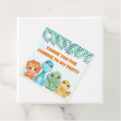 Schattigee Baby Dinosaurus Party Favor Labels (In situ)