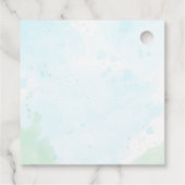 Schattigee Baby Dinosaurus Party Favor Labels (Achterkant)