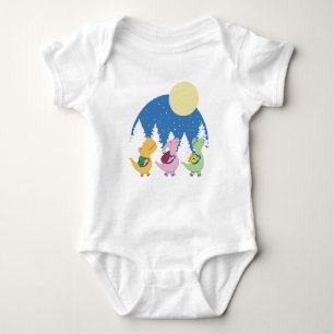 Schattigee Baby Dinosaurussen met rugzakken T-Shir Romper
