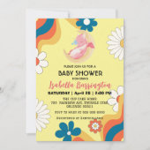 Schattigee baby draak dinosaurus ballon meisje bab kaart (Voorkant)