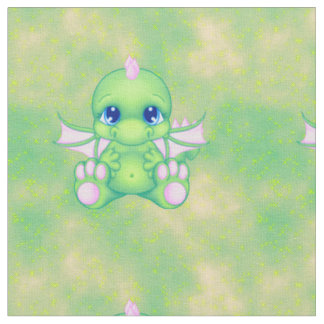 Schattigee Baby Dragon Green & Pink Stof