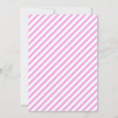 Schattigee Baby Dragon Pink Stripes Verjaardag Kaart (Achterkant)