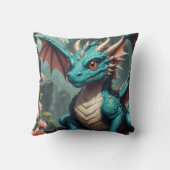 Schattigee Baby Dragon Sierkussen voor kinderen (Achterkant)