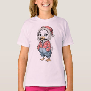 Schattigee Baby Duck Bloemen Jean Jumpsuit voor Ki T-shirt