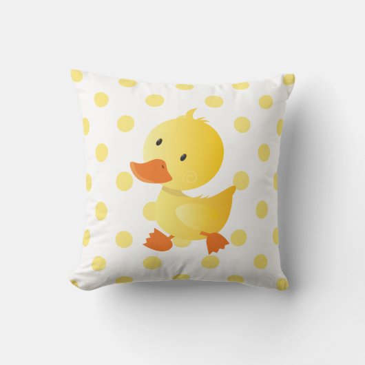 Schattigee Baby Duck Polka Dots Kussen (Voorkant)