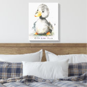 Schattigee Baby Duck Waterverf Canvas Afdruk (Insitu (Slaapkamer))
